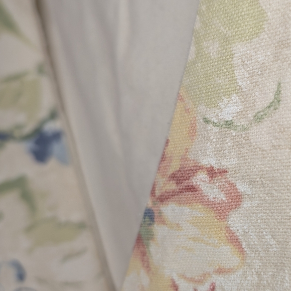 Vintage Floral Linen Vest Cottagecore Pearl Button Waistcoat XL - Picture 4 of 7